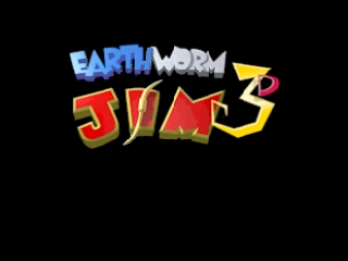 Earthworm Jim 3D title screen for Nintendo 64